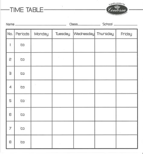 Picture of TIME TABLES